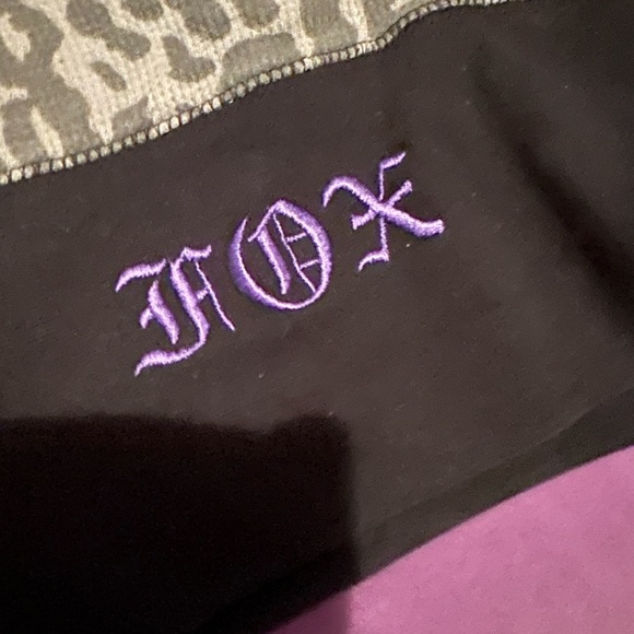 Reversible Fox women’s zip up hoodie size M purple black and grey - Picture 5 of 6